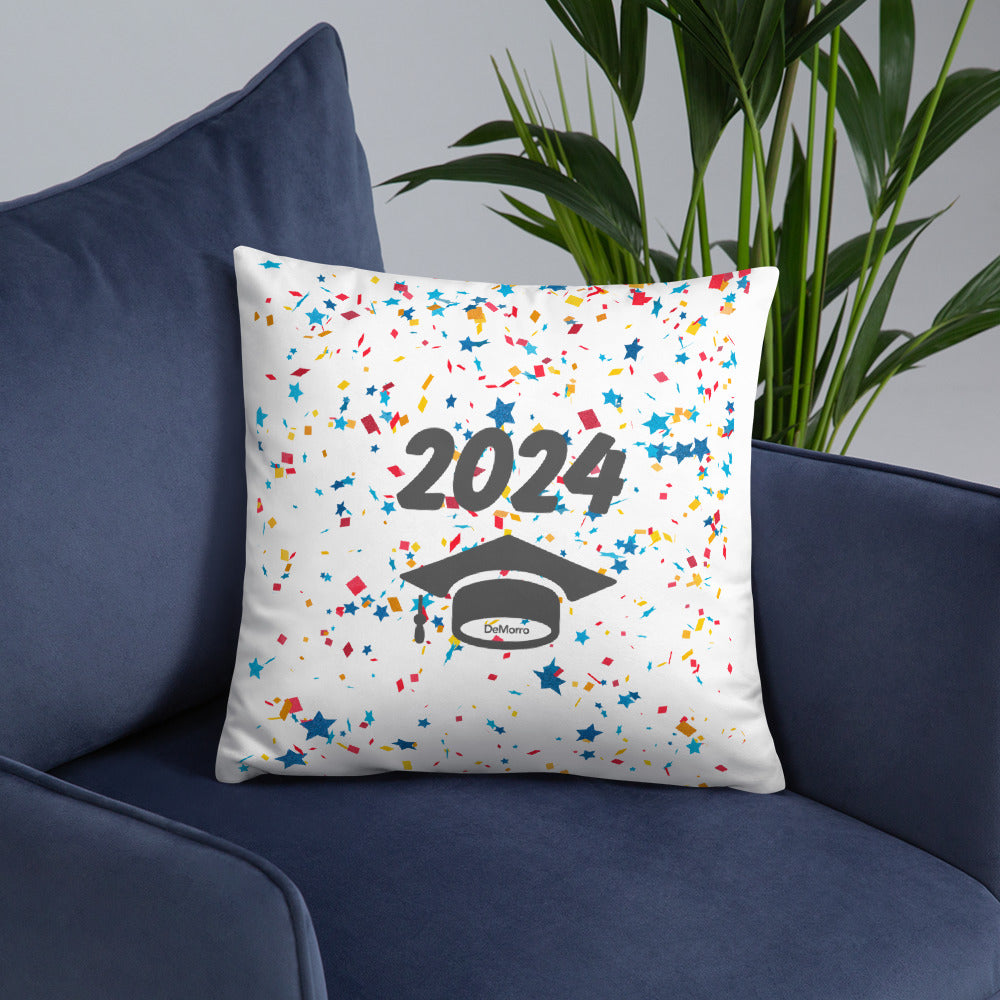 2024 Glad Grads - Basic Pillow with Front and Back Pring by DeMorro Designs