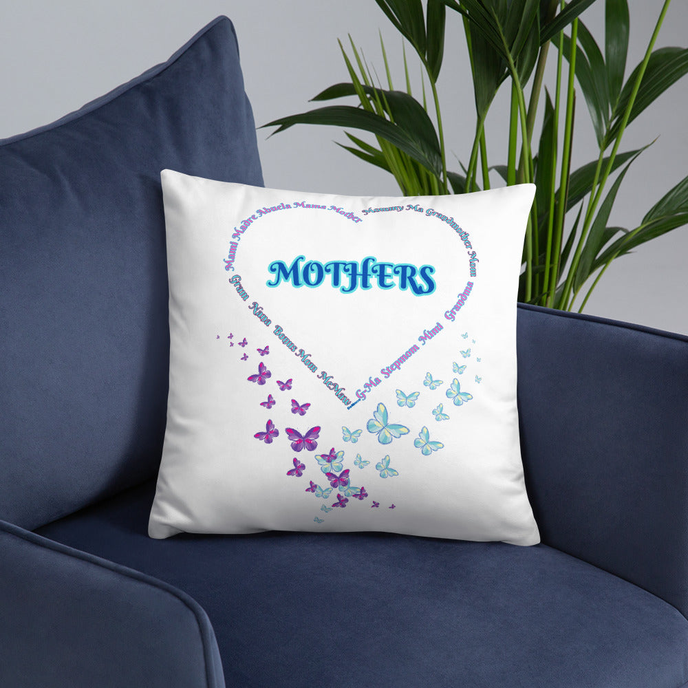 "Love For Mothers" - Basic Pillow 18 by 18 inches by DeMorro Designs