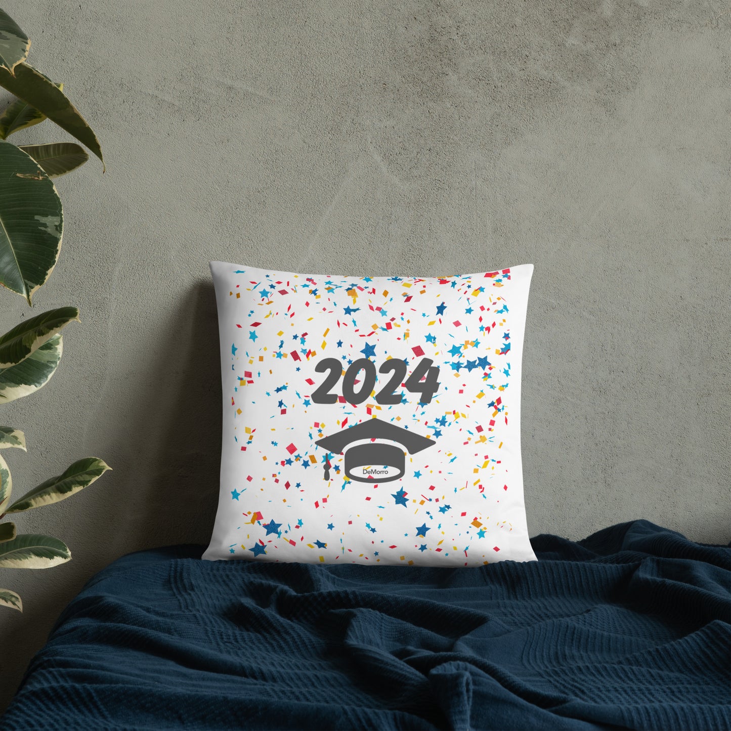 2024 Glad Grads - Basic Pillow with Front and Back Pring by DeMorro Designs