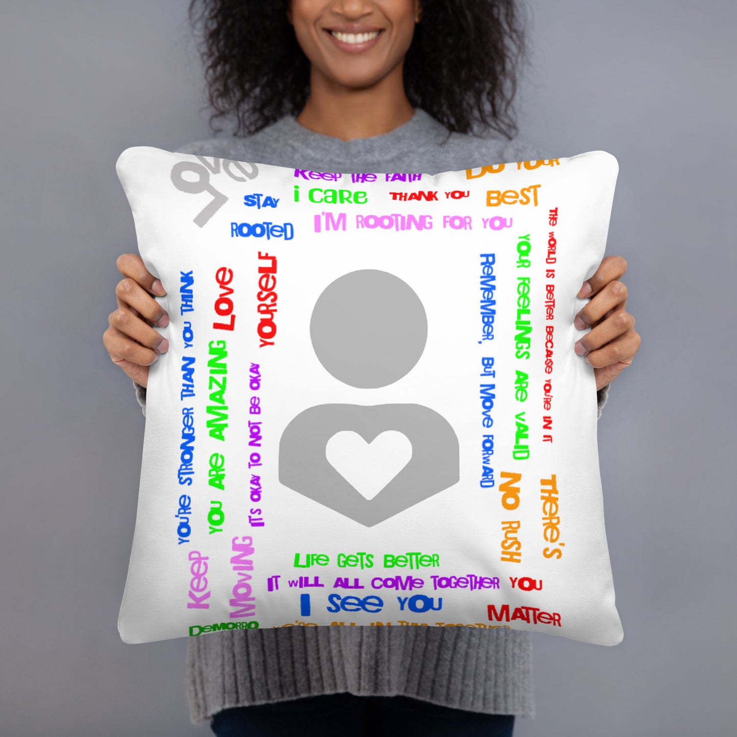 "DeMorro's Message" - Basic Pillow by DeMorro Designs