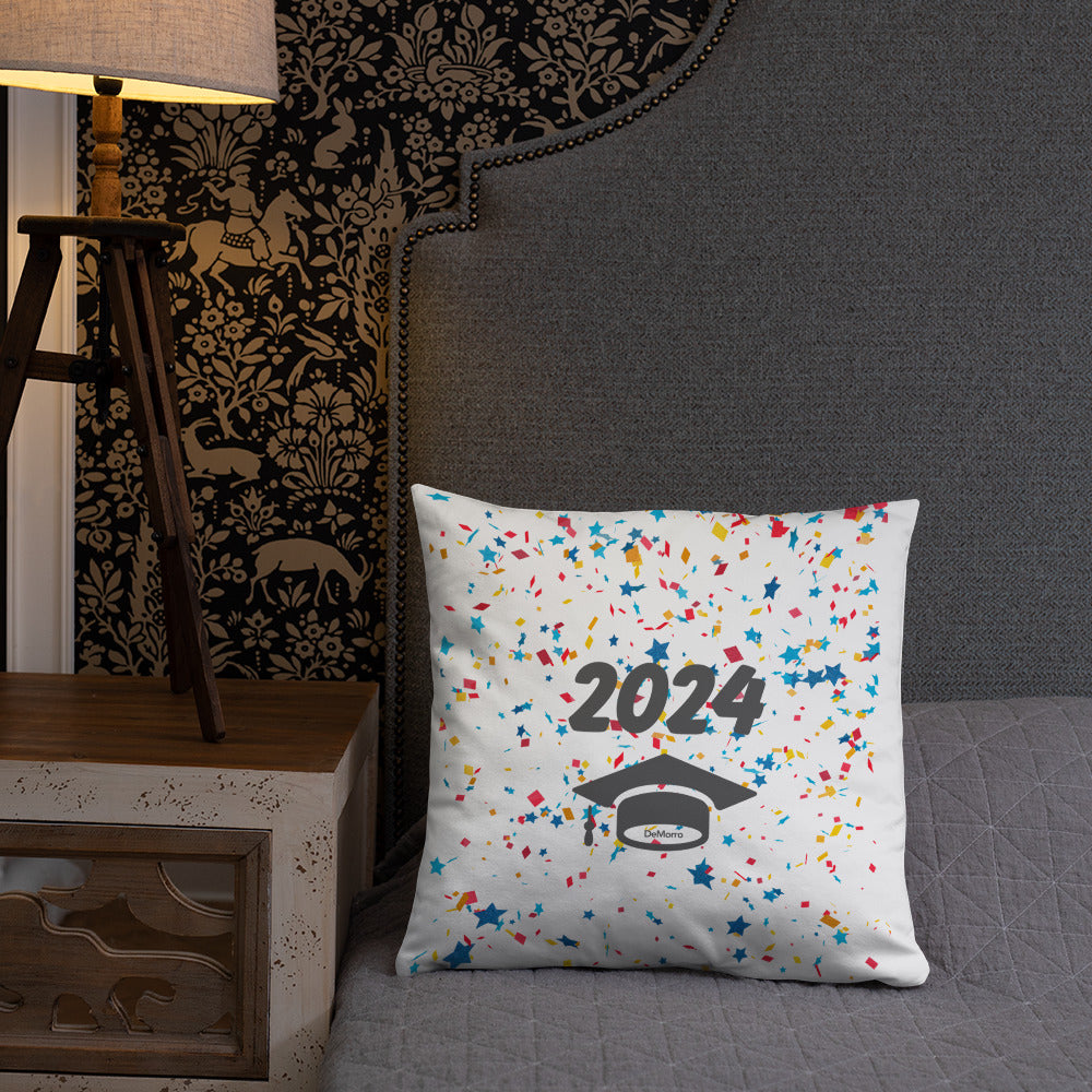 2024 Glad Grads - Basic Pillow with Front and Back Pring by DeMorro Designs