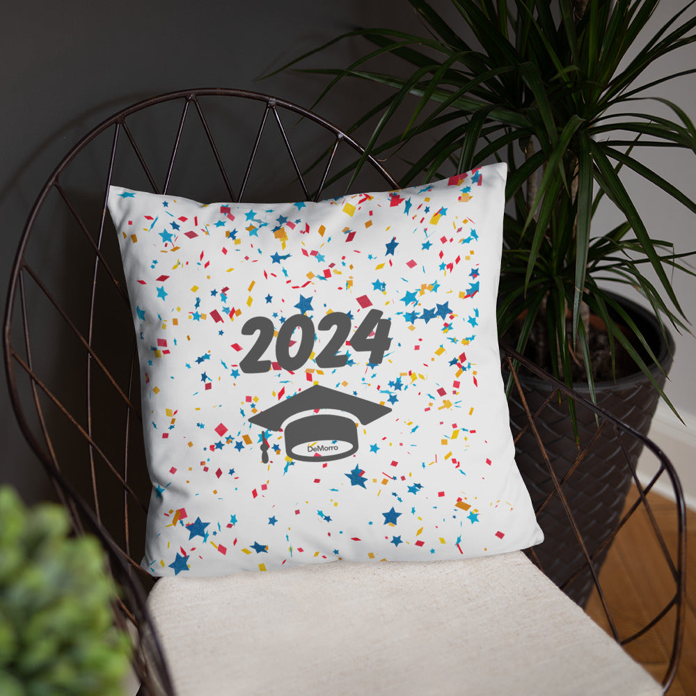 2024 Glad Grads - Basic Pillow with Front and Back Pring by DeMorro Designs