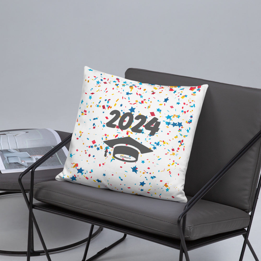 2024 Glad Grads - Basic Pillow with Front and Back Pring by DeMorro Designs