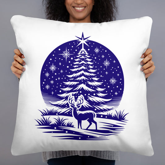 "Deer Christmas" - Basic Pillow by DeMorro Designs