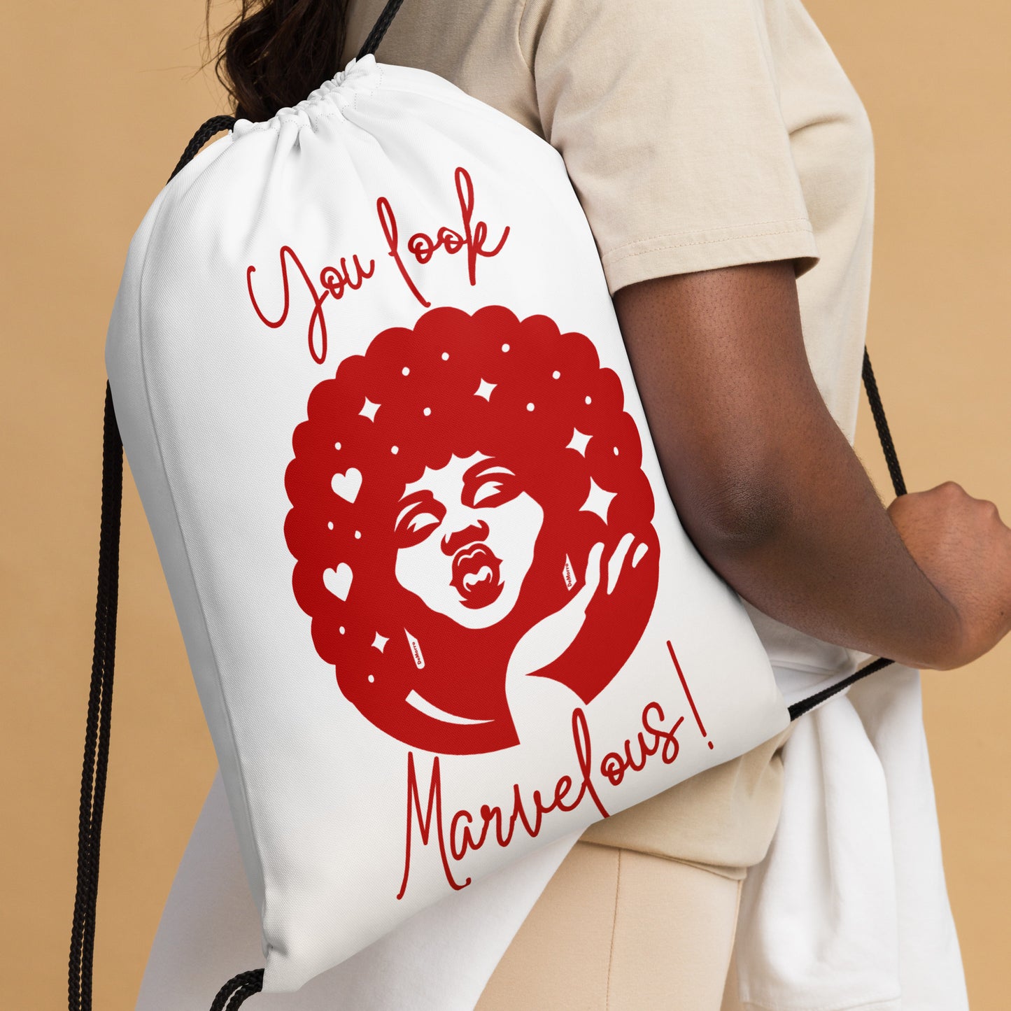 "Marvelous" - Drawstring bag by DeMorro Designs