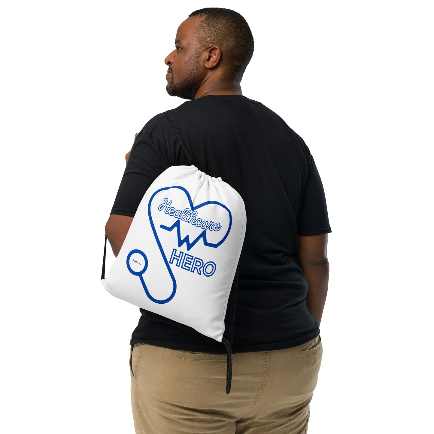 "Healthcare Hero" - Drawstring bag by DeMorro Designs