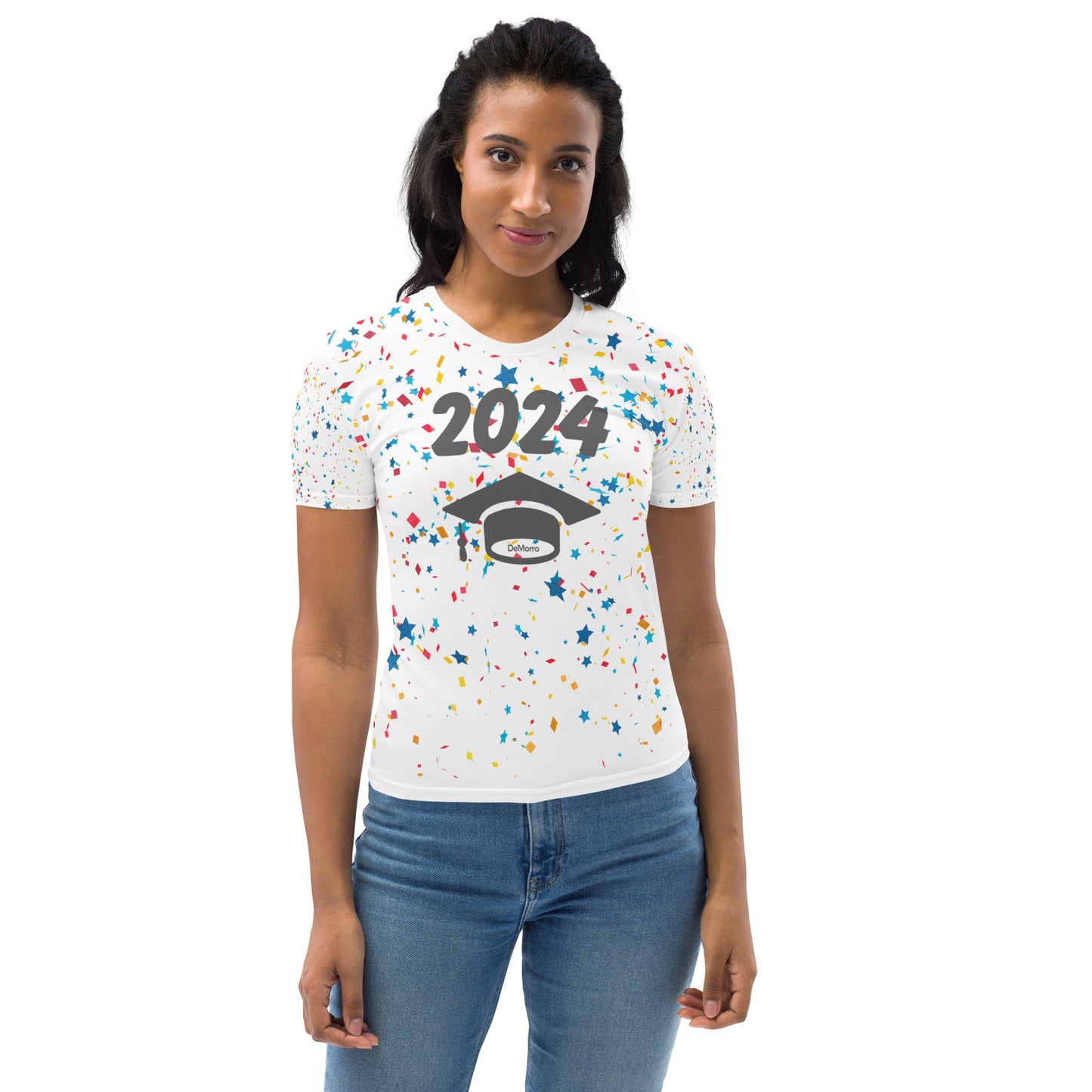 2024 Glad Grads - Women's T-shirt with Front, Back, Sleeve Print by DeMorro Designs