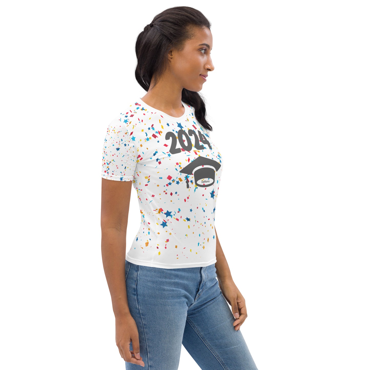 2024 Glad Grads - Women's T-shirt with Front, Back, Sleeve Print by DeMorro Designs