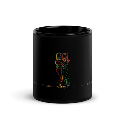 "Ribbons of Love" - Black Glossy Mug