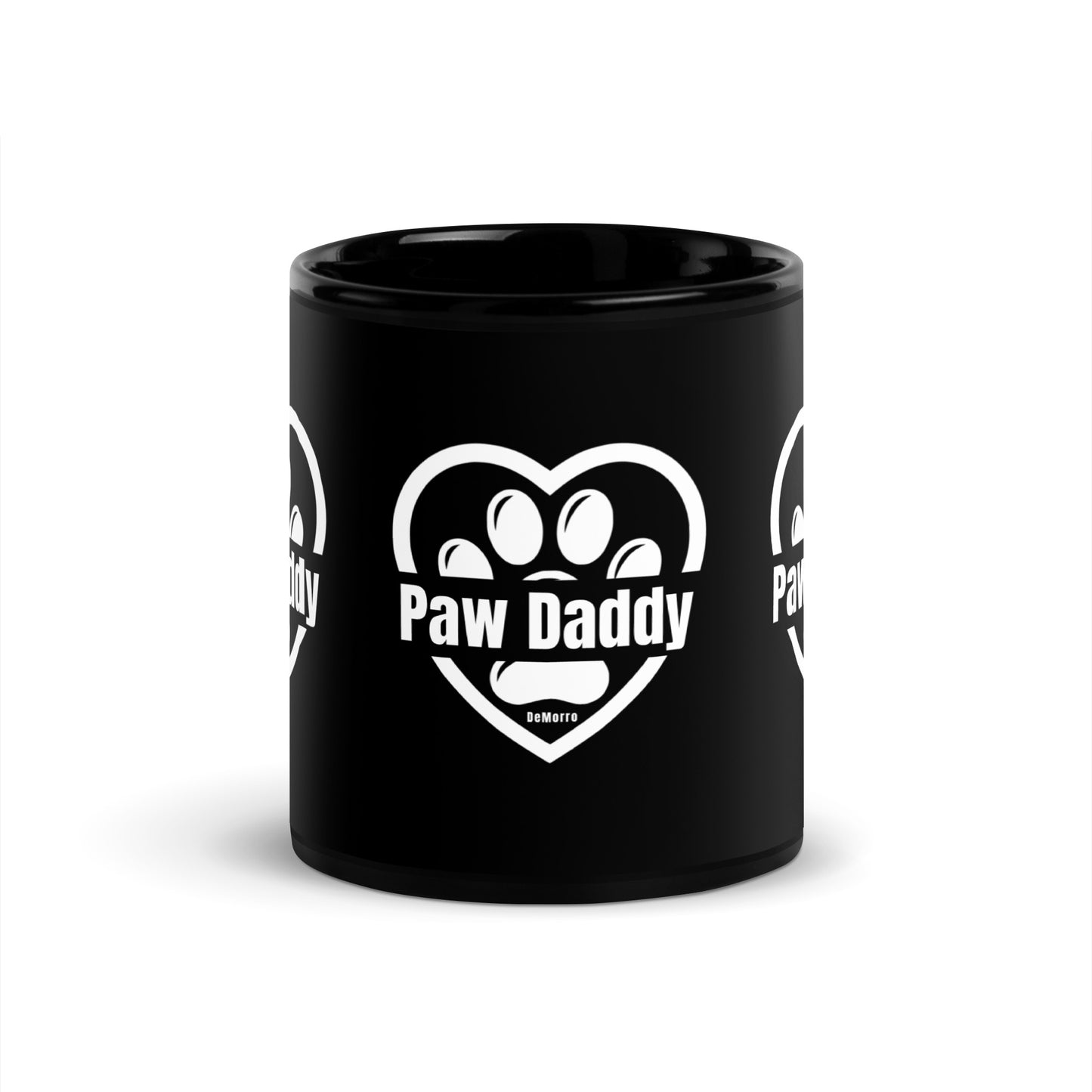 "Paw Daddy" - Black Glossy Mug by DeMorro Designs