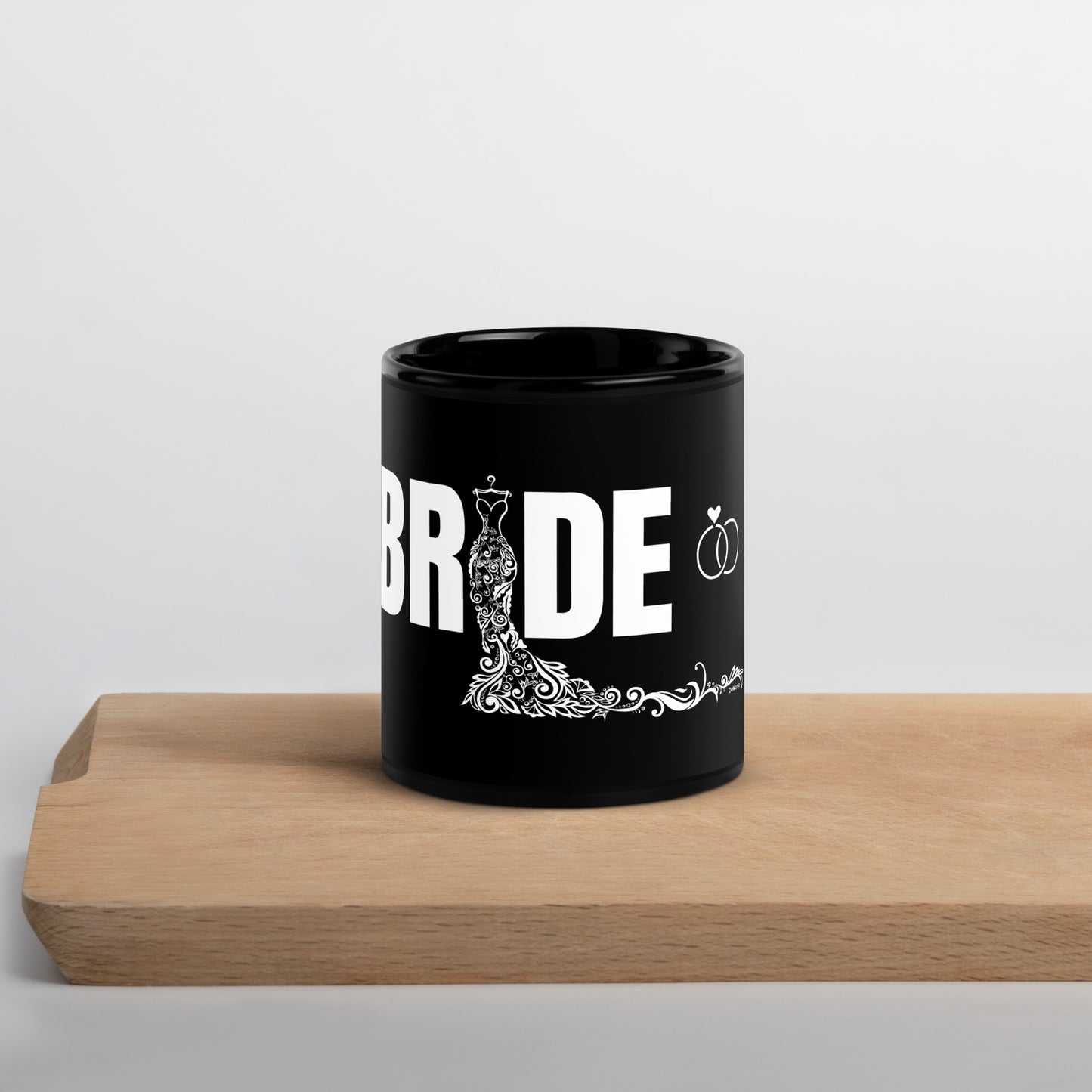 "Bride" - 11 oz Black Glossy Mug by DeMorro Designs