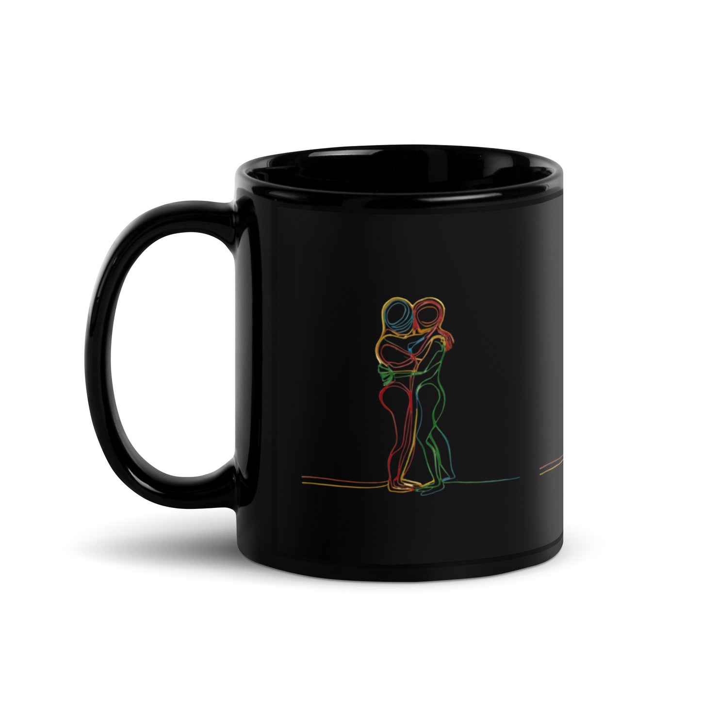 "Ribbons of Love" - Black Glossy Mug