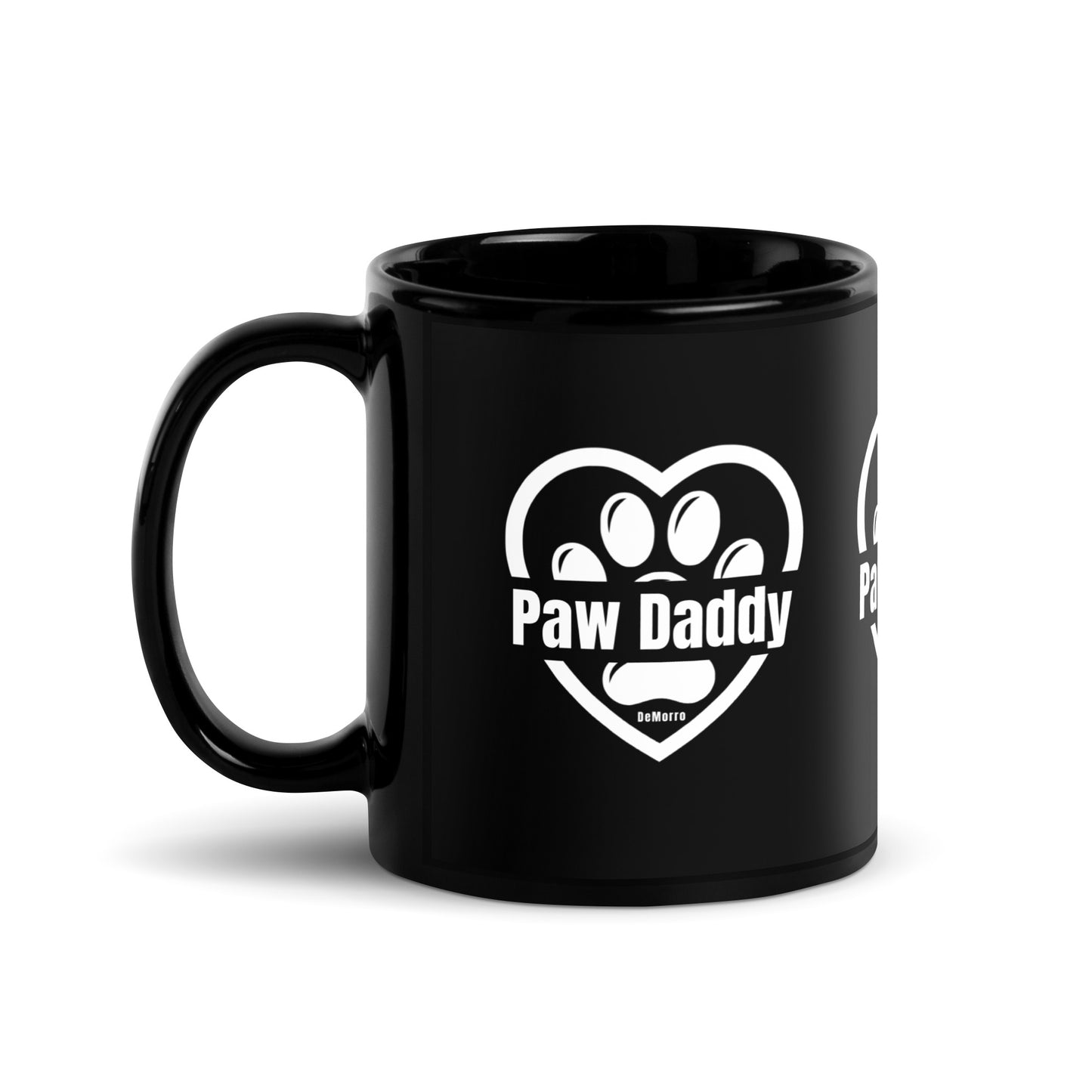 "Paw Daddy" - Black Glossy Mug by DeMorro Designs