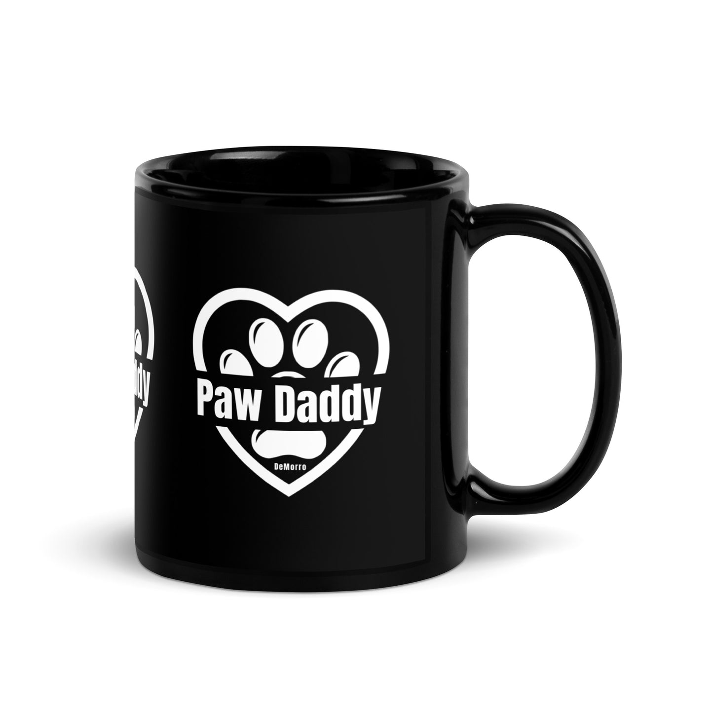 "Paw Daddy" - Black Glossy Mug by DeMorro Designs