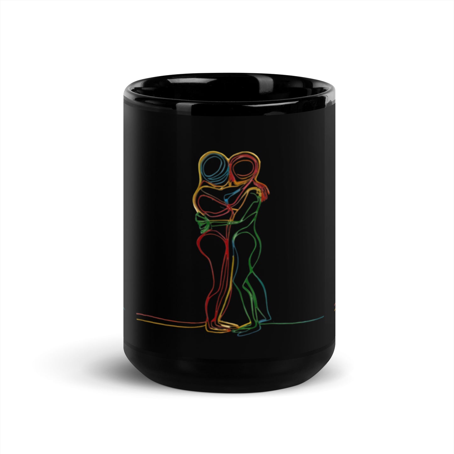 "Ribbons of Love" - Black Glossy Mug