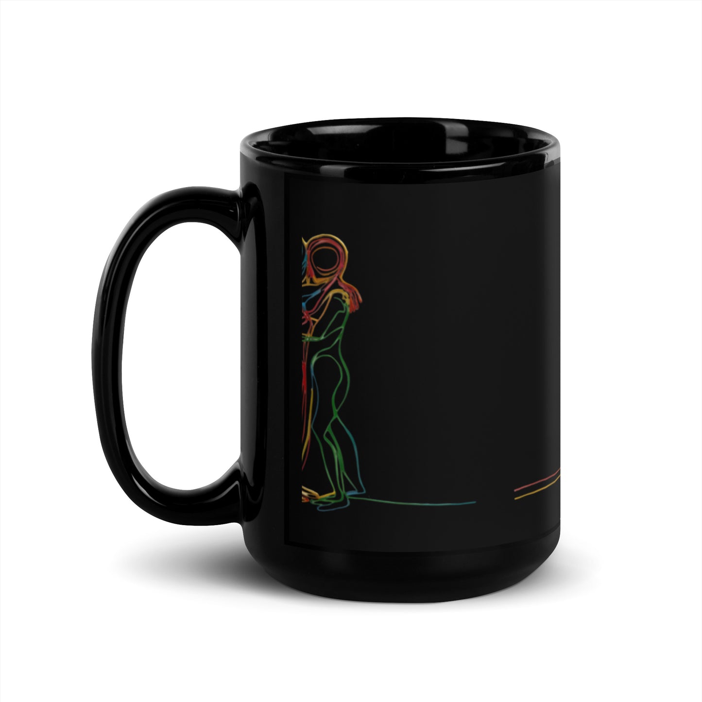 "Ribbons of Love" - Black Glossy Mug