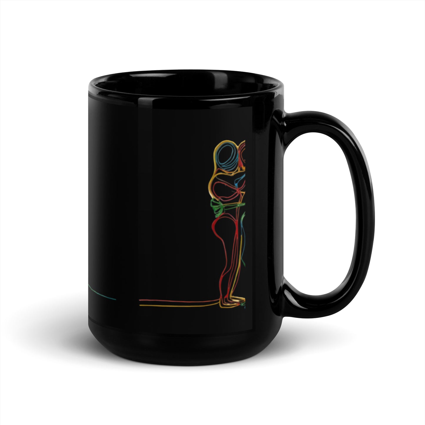 "Ribbons of Love" - Black Glossy Mug