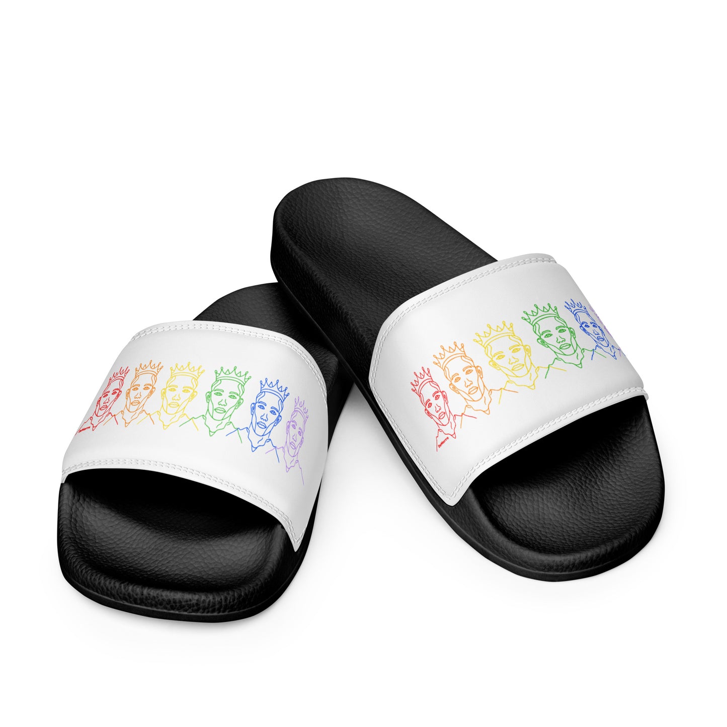 "It's All Love" - Men’s slides with either black or white sole - by DeMorro Designs