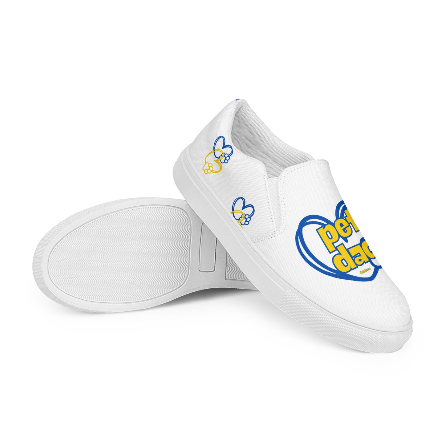 "Pet Dad" - Men’s slip-on canvas shoes by DeMorro Designs