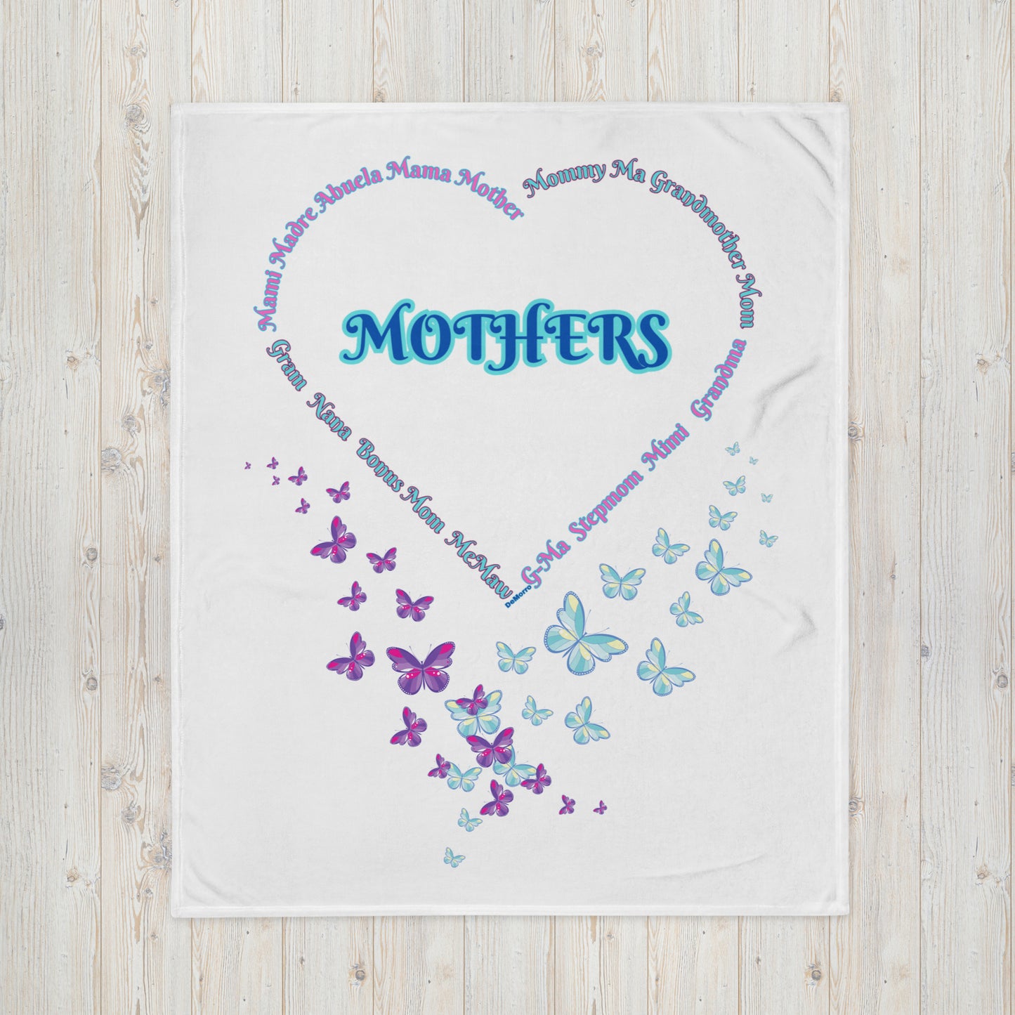 "Love For Mothers" - Throw Blanket by DeMorro Designs