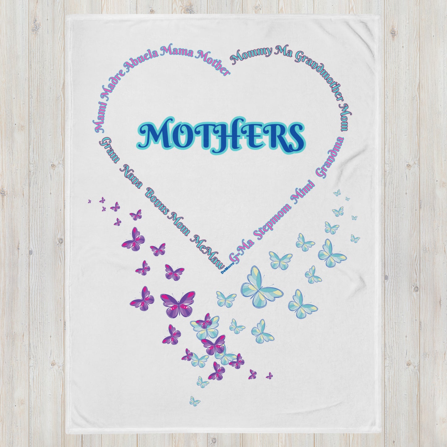 "Love For Mothers" - Throw Blanket by DeMorro Designs