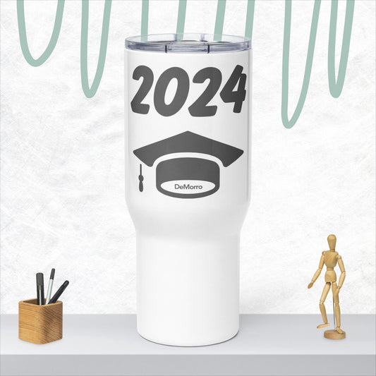 2024 Glad Grads - Travel mug with a handle by DeMorro Designs