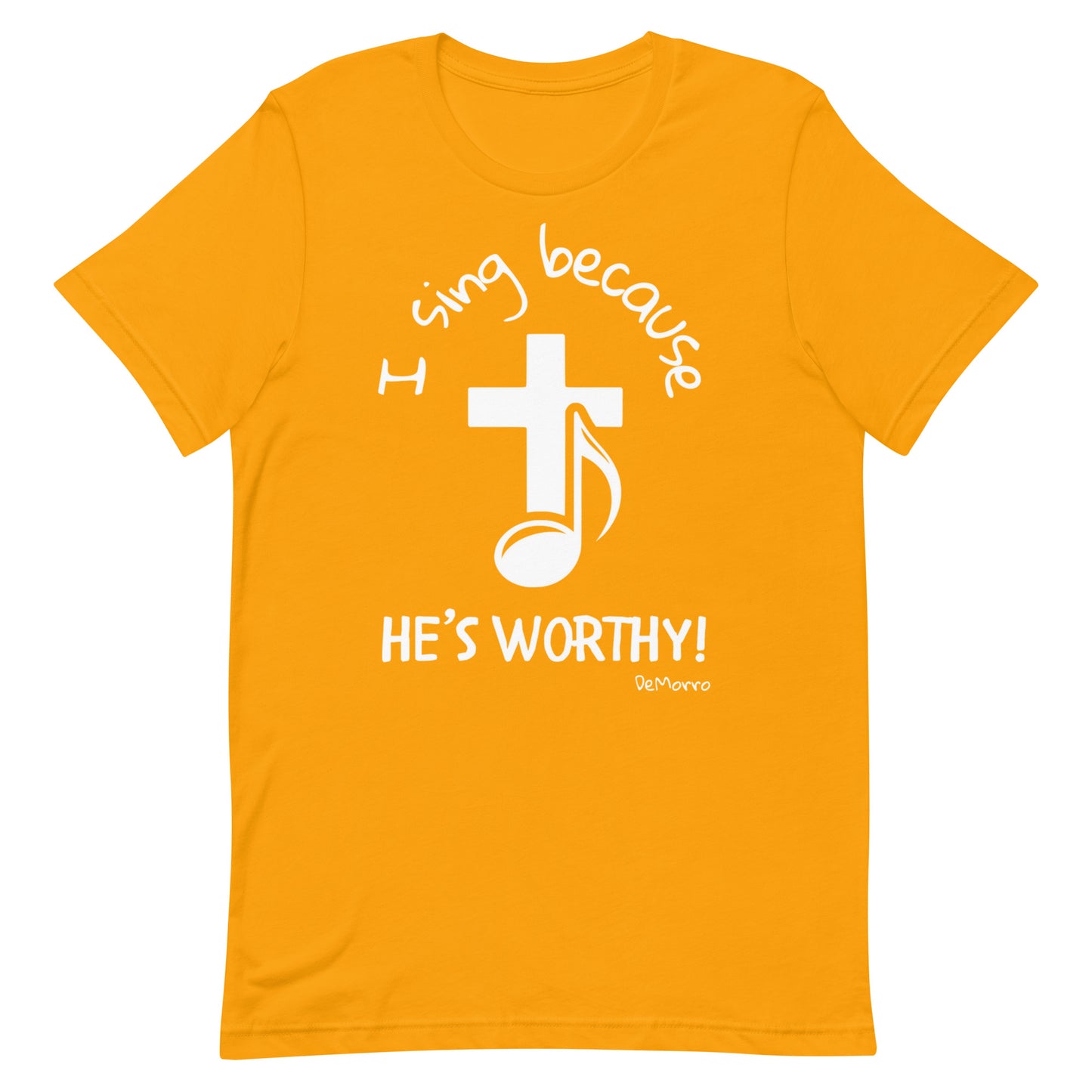 "He's Worthy" White Print - Unisex t-shirt