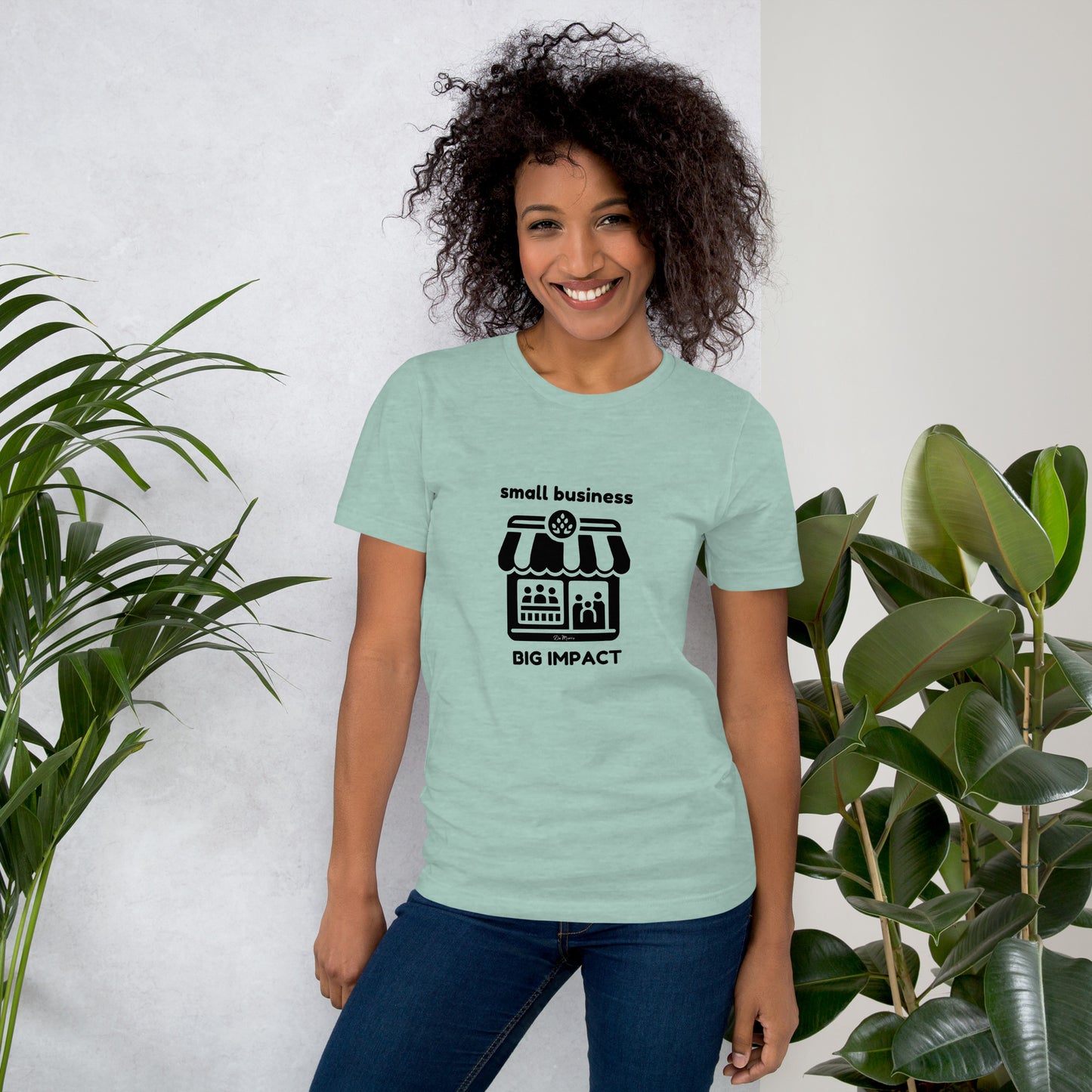 "Small Biz" Style B in Black Print - Unisex t-shirt