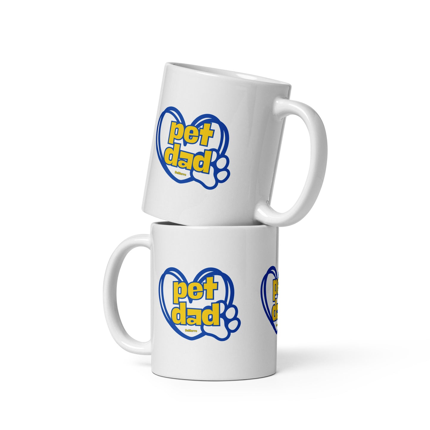 "Pet Dad" - White glossy mug by DeMorro Designs