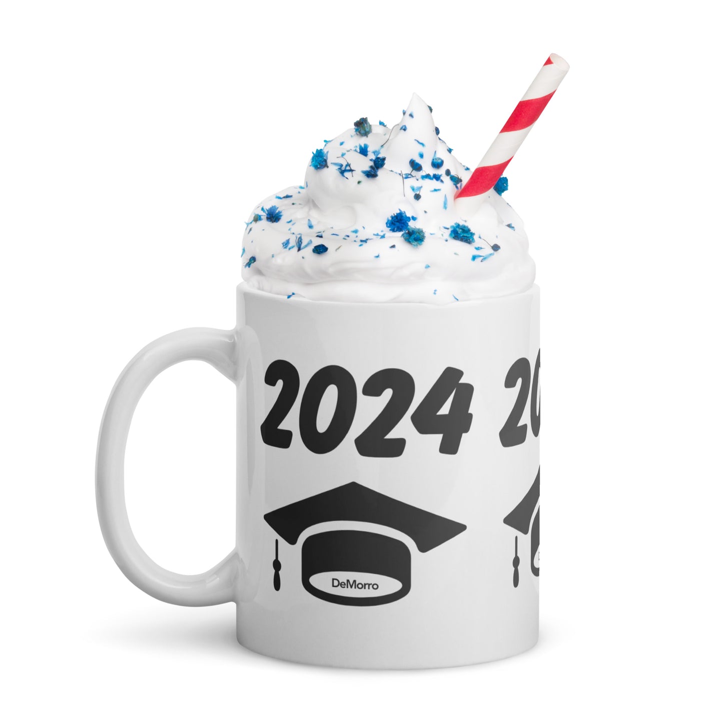 2024 Glad Grads - White glossy mug by DeMorro Designs