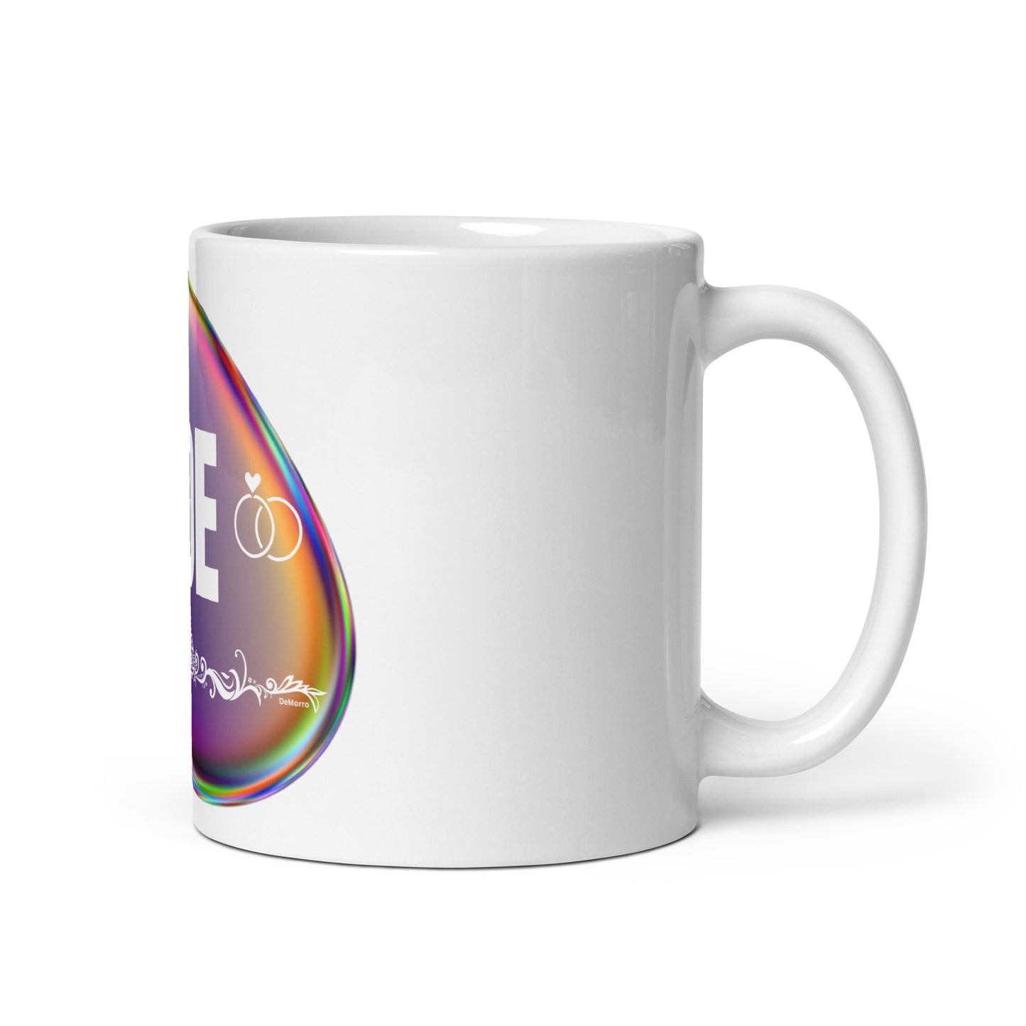 "Bride" - 11 oz White glossy mug by DeMorro Designs