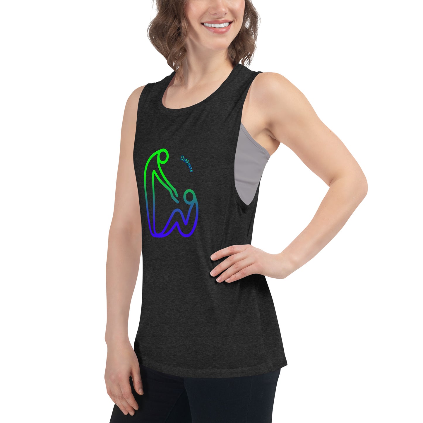 "Helping Hand" - Ladies’ Muscle Tank by DeMorro Designs