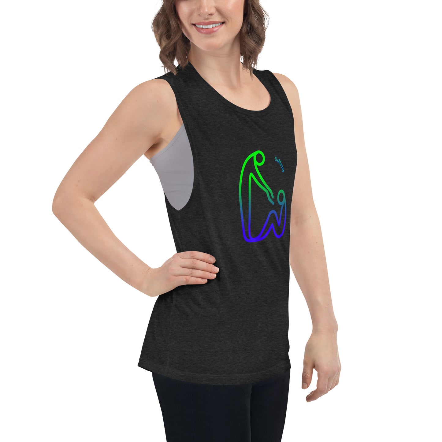 "Helping Hand" - Ladies’ Muscle Tank by DeMorro Designs