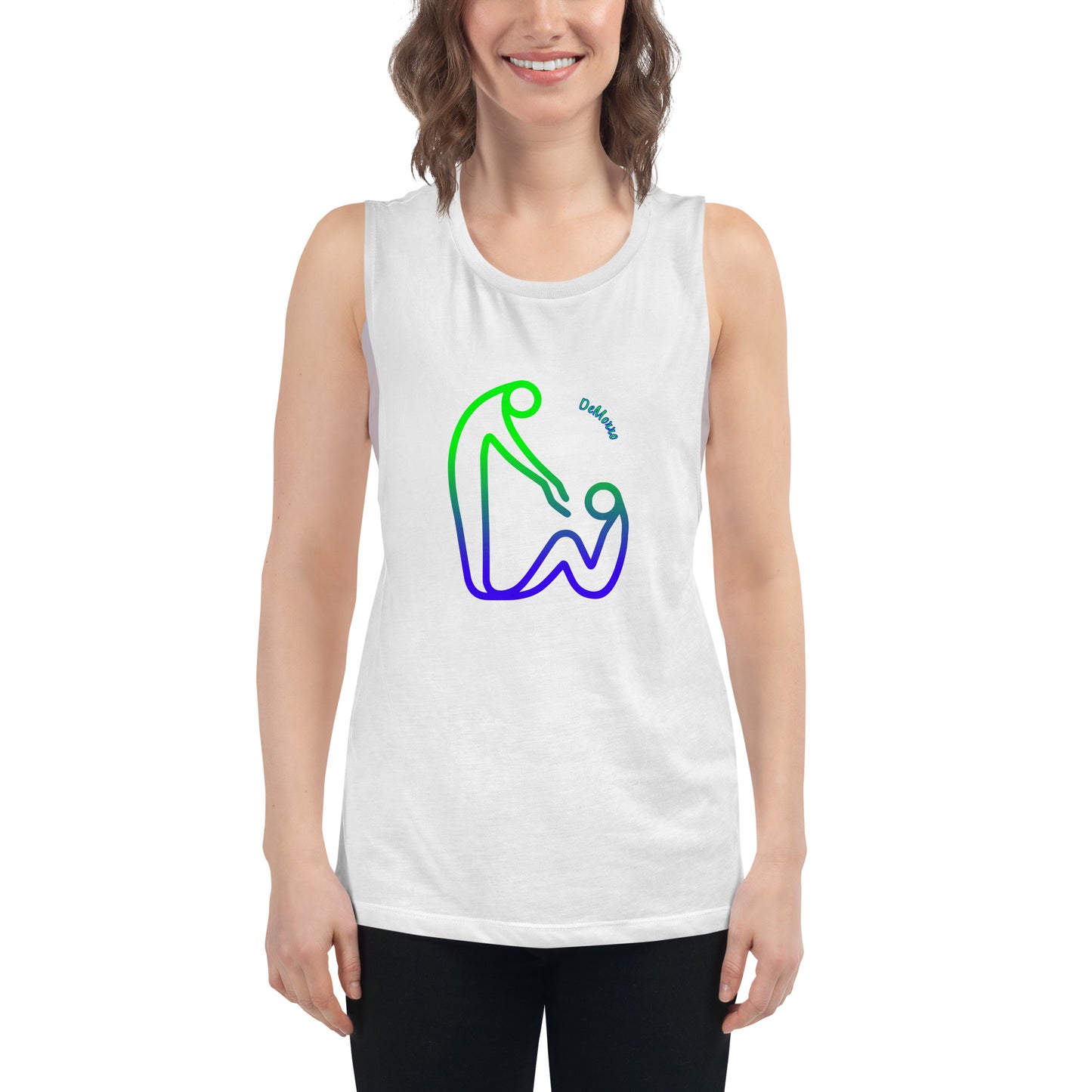 "Helping Hand" - Ladies’ Muscle Tank by DeMorro Designs