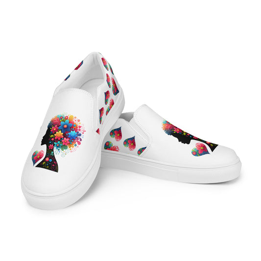 "True Beauty" - Women’s slip-on canvas shoes by DeMorro Designs